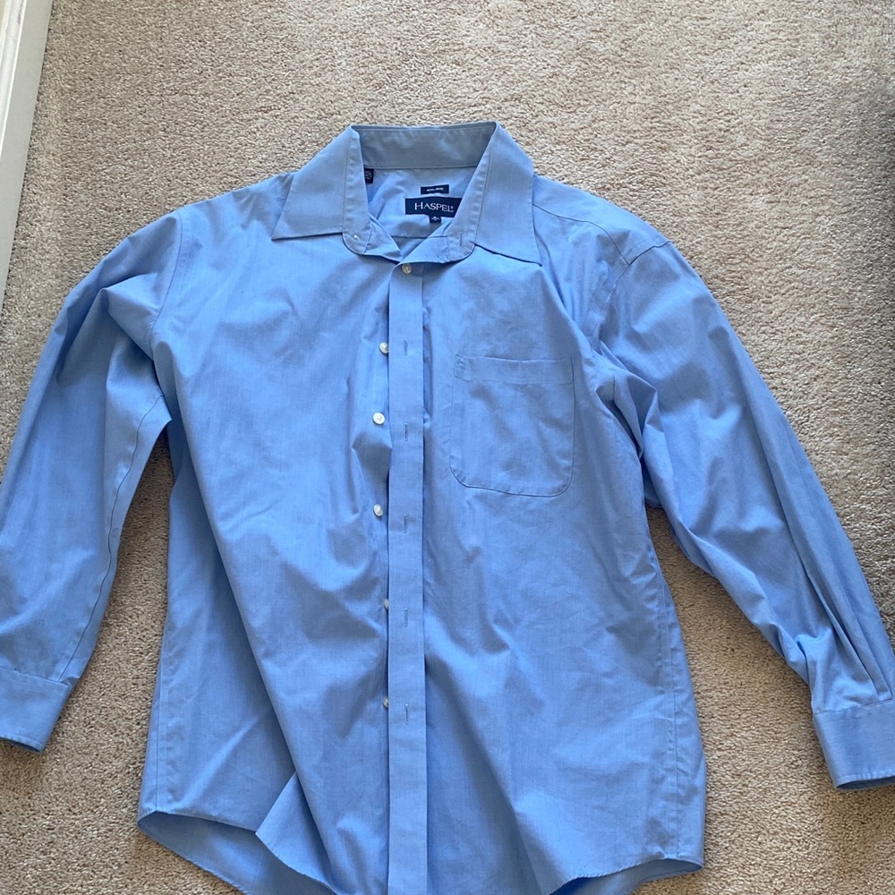 Haspel Men's Classic Blue Dress Shirt